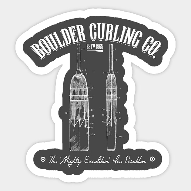 Boulder Curling Co - Curling Broom Sticker by itscurling